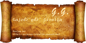 Gajzágó Gizella névjegykártya