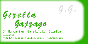 gizella gajzago business card